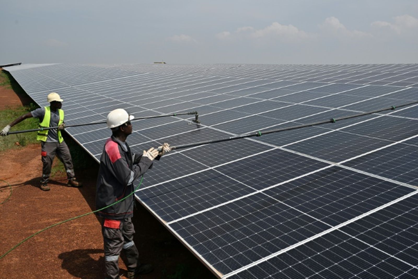 Solar panel costs have decreased by 30 percent over the past two years, the IEA said (AFP)