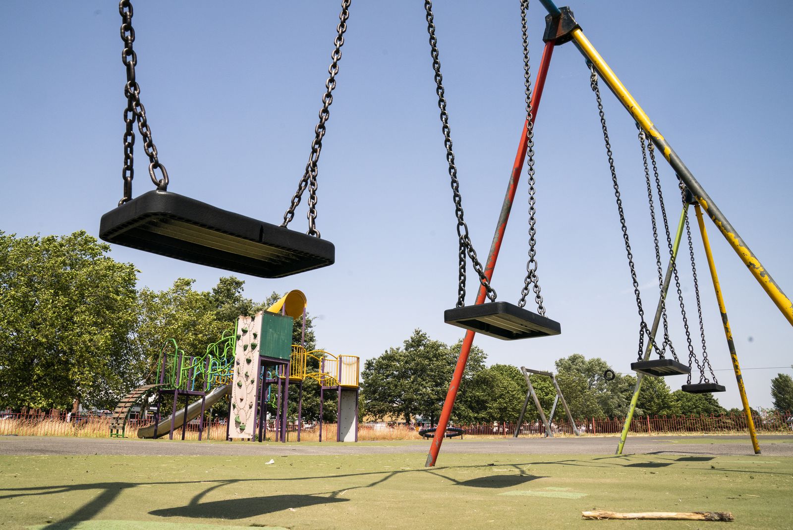A empty playground in Sandall Park, Doncaster (Danny Lawson/PA)