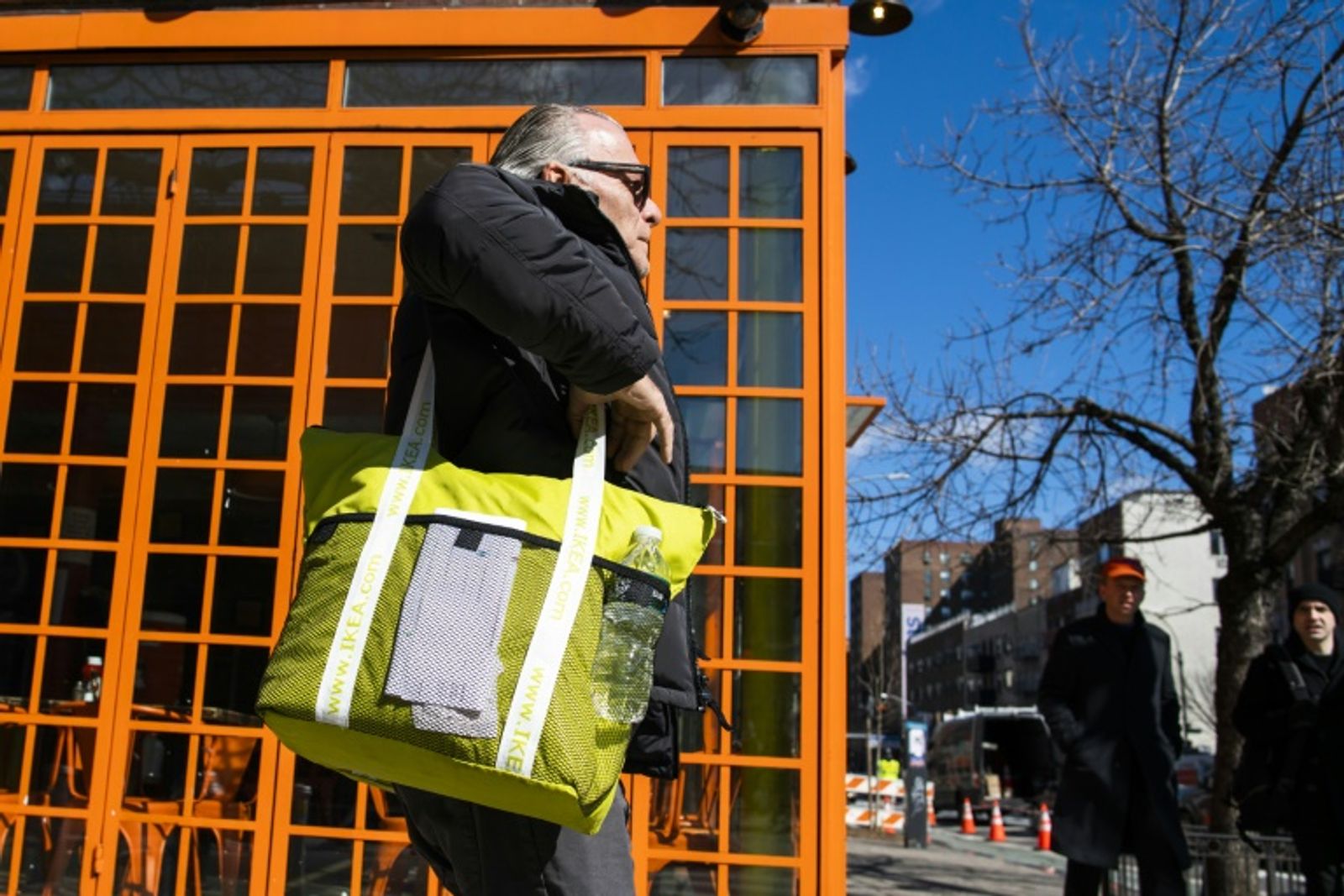 A customer carries his own reusable bag after shopping at a local supermarket on March 1, 2020 in New York City (GETTY IMAGES NORTH AMERICA)