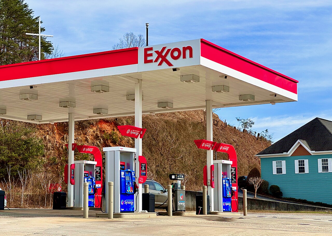 An ExxonMobil gas station in Hiawassee, Georgia.